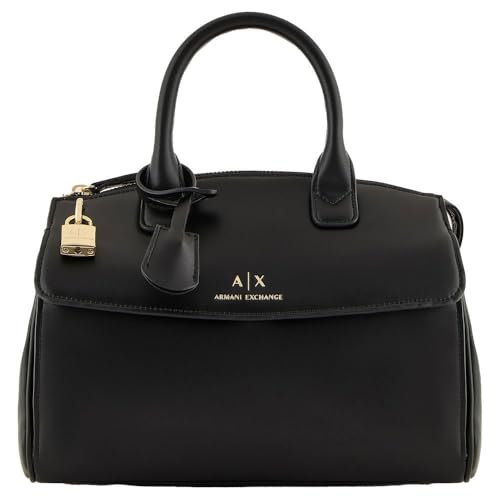 Armani Exchange Women's Briefcase Inspired with Small Logo Tote M, Black von Armani Exchange