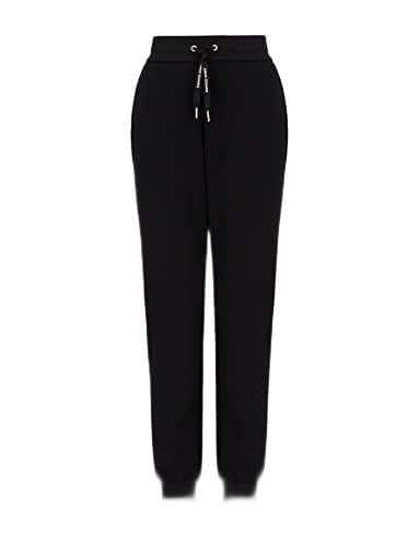 Armani Exchange Women's Circle Logo Jogger Sweatpant Casual Pants, Black, Groß von Armani Exchange