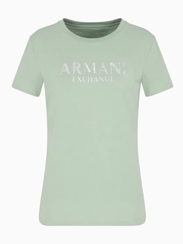 Armani Exchange Women's Crewneck Regular Fit Rhinestone and Metallic Log oTee T-Shirt, Sage, Small Armani Exchange Women's Crewneck Regular Fit Rhinestone and Metallic Log oTee T-Shirt, Sage, Small von Armani Exchange