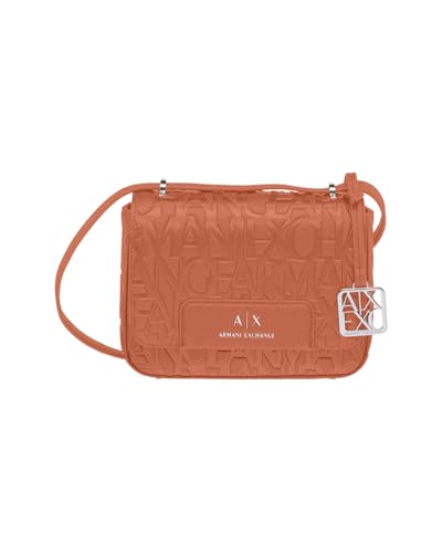 Armani Exchange Women's Essential, Liz Pebble Embossed Logo Crossbody Bag, Coconut von Armani Exchange