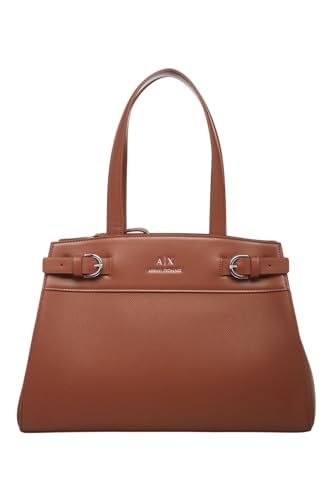 Armani Exchange Women's Essential, Milano 91, Double Bucke Tote L, Light Brown von Armani Exchange