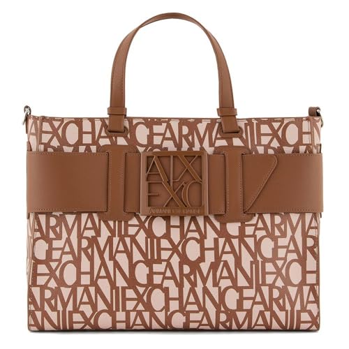 Armani Exchange Women's Essential, Susy, Sustainable, All Over Logo Big Tote, Multicolor von Armani Exchange