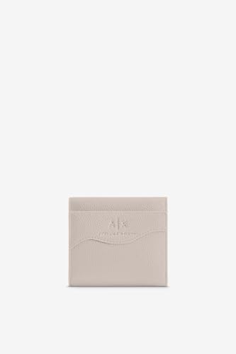 Armani Exchange Women's Essential Wave, Silver Logo Bi-Fold Wallet, Off Road von Armani Exchange