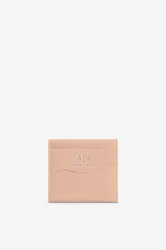 Armani Exchange Women's Essential Wave, Silver Logo Bi-Fold Wallet, Sunrise von Armani Exchange