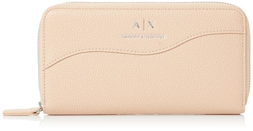 Armani Exchange Women's Essential Wave, Silver Logo Bi-Fold Wallet, Sunrise von Armani Exchange