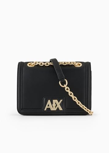 Armani Exchange Women's Madison, Sustainable, Gold Chain Shoulder Strap Crossbody S, Black Armani Exchange Women's Madison, Sustainable, Gold Chain Shoulder Strap Crossbody S, Black von Armani Exchange