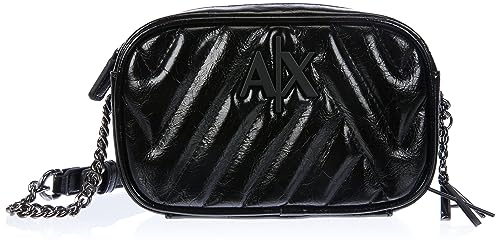 Armani Exchange Women's Margareth, Zipped, Logo Chain Camera case, Nero-Black von Armani Exchange