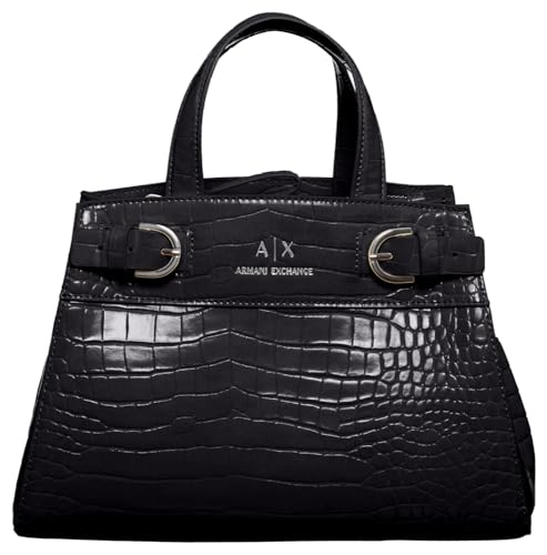 Armani Exchange Women's Milano 91, Sustainable, Metal Buckle Tote M, Black Armani Exchange Women's Milano 91, Sustainable, Metal Buckle Tote M, Black von Armani Exchange