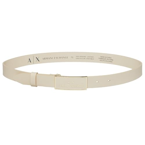 Armani Exchange Women's Real Leather, Gold Detail Logo Plate Belt, Valley, 95 Armani Exchange Women's Real Leather, Gold Detail Logo Plate Belt, Valley, 95 von Armani Exchange