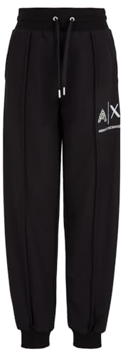 Armani Exchange Women's Route 66, Shiny Logo Sweatpants, Black, Medium von Armani Exchange