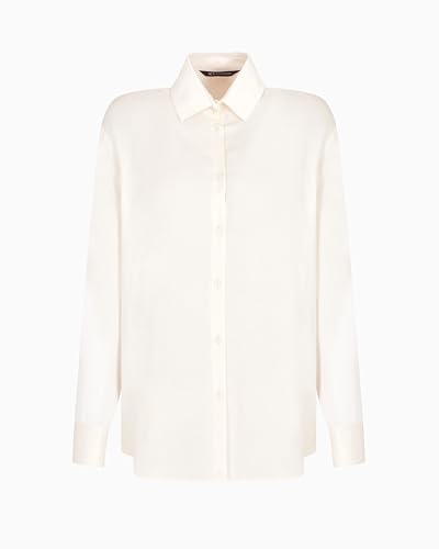 Armani Exchange Women's Satin Button Down Blouse T-Shirt, Iso, X-Small von Armani Exchange