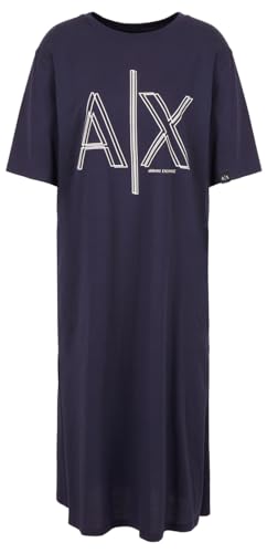 Armani Exchange Women's Sustainable, Big Logo Print, Round Neck Casual Dress, Blueberry, 42 Armani Exchange Women's Sustainable, Big Logo Print, Round Neck Casual Dress, Blueberry, 42 von Armani Exchange