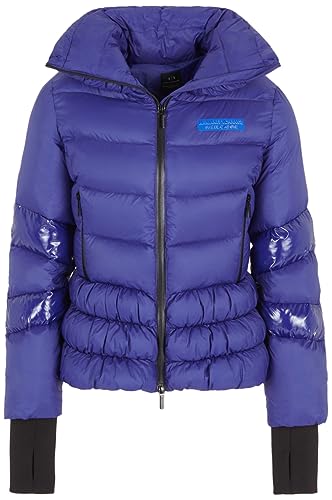 Armani Exchange Women's Sustainable, Cross Gender, Puffed Turtle Neck, Soft Touch Shell Jacket, Blue Speed, Extra Small von Armani Exchange