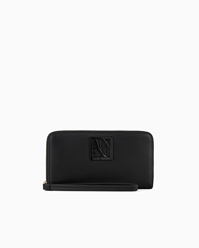 Armani Exchange Women's Susy Zip Round Bi Fold Wallet, Schwarz, Einheitsgröße EU von Armani Exchange