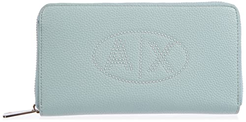 Armani Exchange Women's Zip Around, Front Logo Bi-Fold Wallet, Magnesium von Armani Exchange