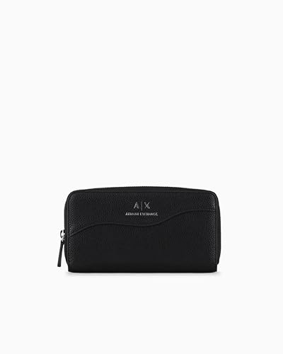 Armani Exchange Women's Zip Around Bi-Fold Wallet, Black von Armani Exchange