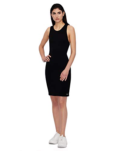 Armani Exchange Womens Stretch Fabric Comfortable Interlock midi Business Casual Dress, Black, M von Armani Exchange