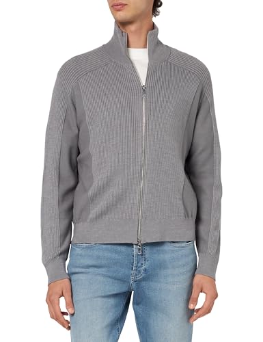 Armani ExchangeMen's The Grid, Sustainable, Logo Zip Cardigan Sweater Eiffel Tower,XL von Armani Exchange