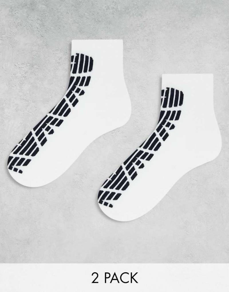 Emporio Armani - 2er-Set knöchelhohe Socken in Weiß von Armani Exchange