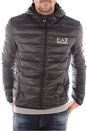 Emporio Armani Herren Train Core Daunenjacke mit Kapuze Steppjacke, schwarz, Large von Emporio Armani