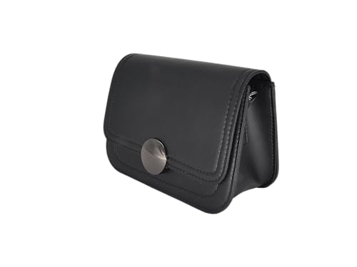 Armat Bags - Damen Kleine Umhängetasche - Handarbeit - Frau Handtasche Leder - Tasche Schultertasche Crossbody Bag - Abendtasche Zip Reißverschluss - Party Handy City Clutch Mode Elegant (Schwarz) von Armat Bags