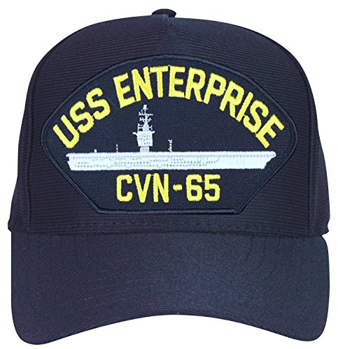 USS Enterprise CVN-65 Baseball Cap Navy Blue Made in USA von Armed Forces Depot