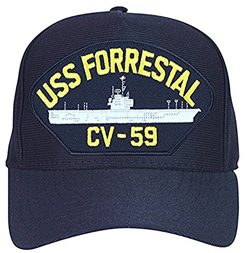 USS Forrestal CV-59 Baseball Cap Marineblau Made in USA, marineblau, Einheitsgröße von Armed Forces Depot