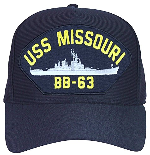 USS Missouri BB-63 Baseball Cap Navy Blue Made in USA von Armed Forces Depot