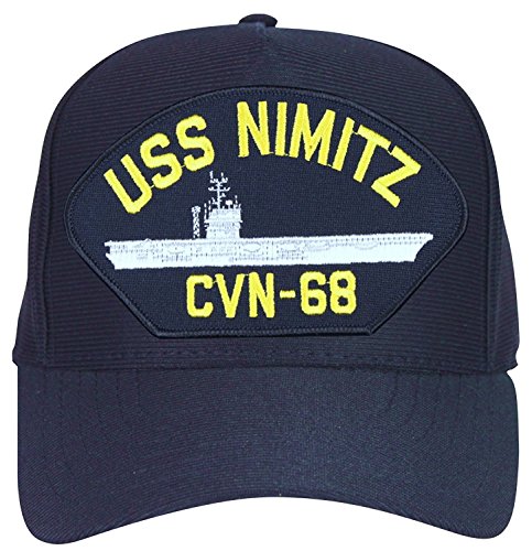 USS Nimitz CVN-68 Baseball Cap Navy Blue Made in USA von Armed Forces Depot