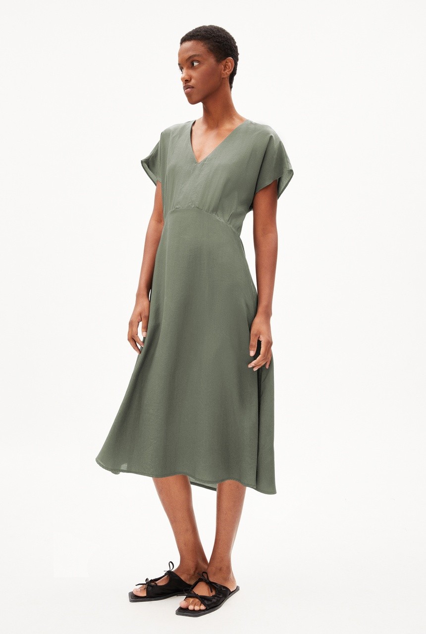 AALBINE | Armedangels | veganes Kleid | grey green L von Armedangels