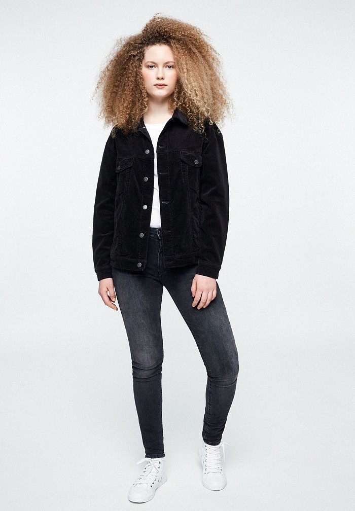 Armedangels Beda vegane Cordjacke Washed Black M von Armedangels