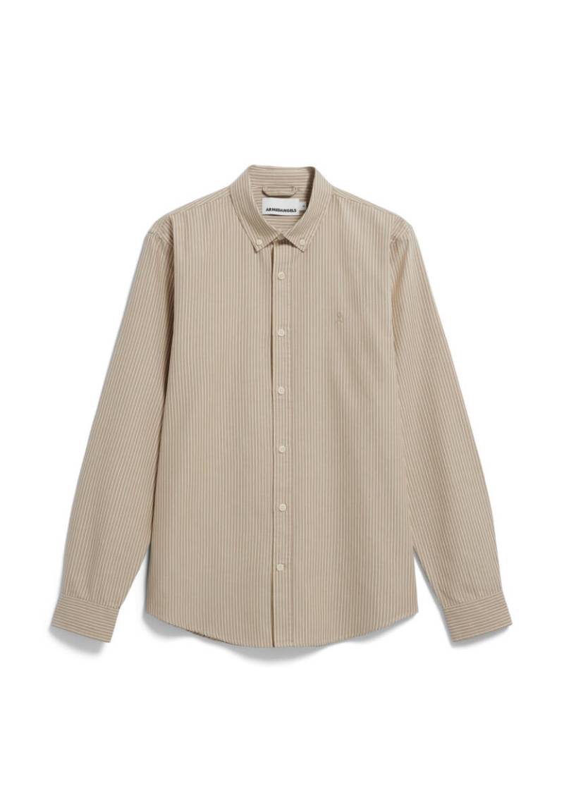 Armedangels - Hemd - Quaasa Stripes braun - Gr. - L von Armedangels