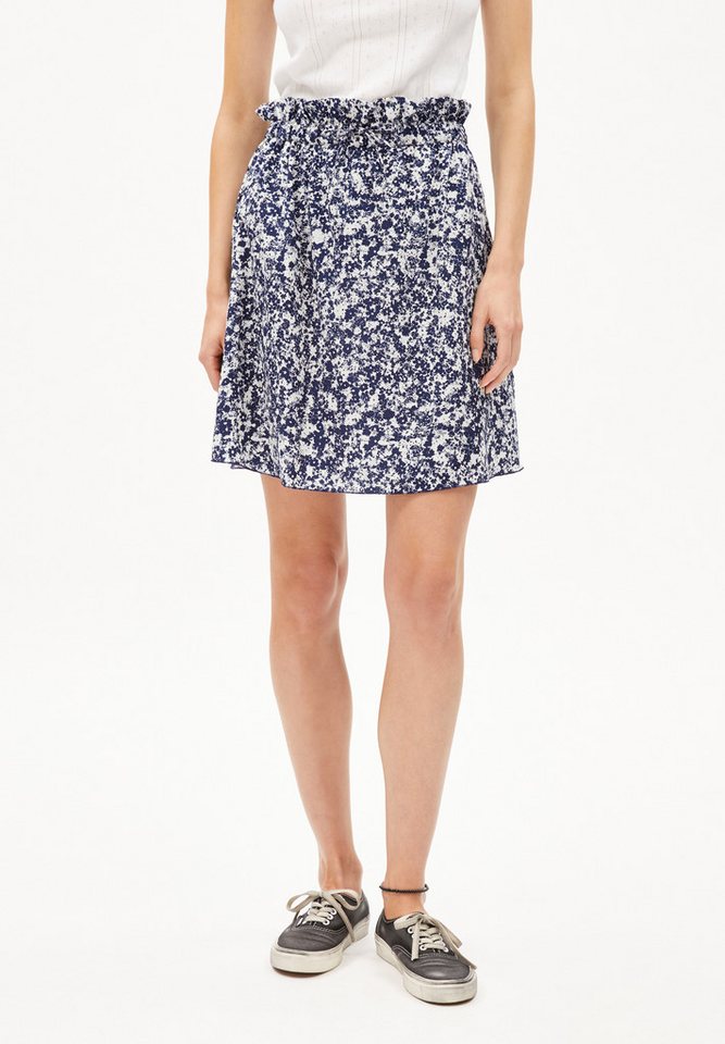 Armedangels Jerseyrock FILIZAA MOSAIC LINO Webrock aus Leinen-Mix (Regular Fit) Knielang von Armedangels