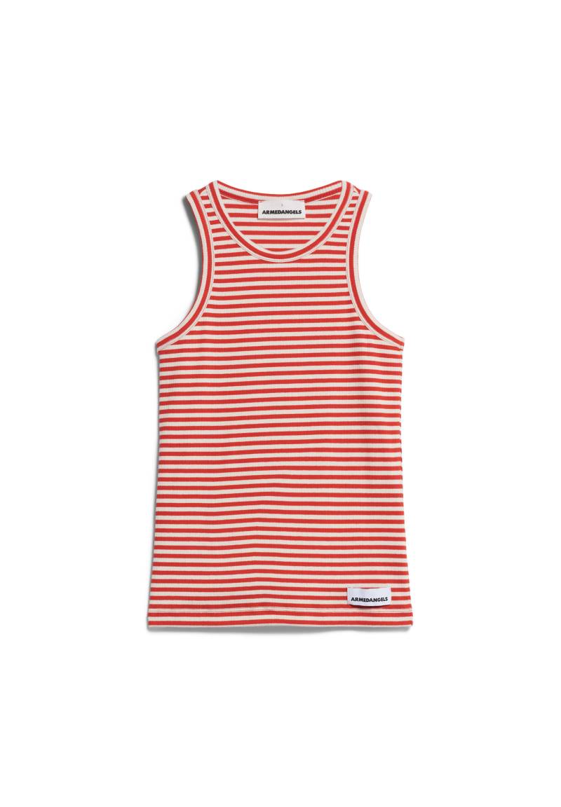 Armedangels - KANITAA STRIPES poppy red-oatmilk - Gr. - XL von Armedangels
