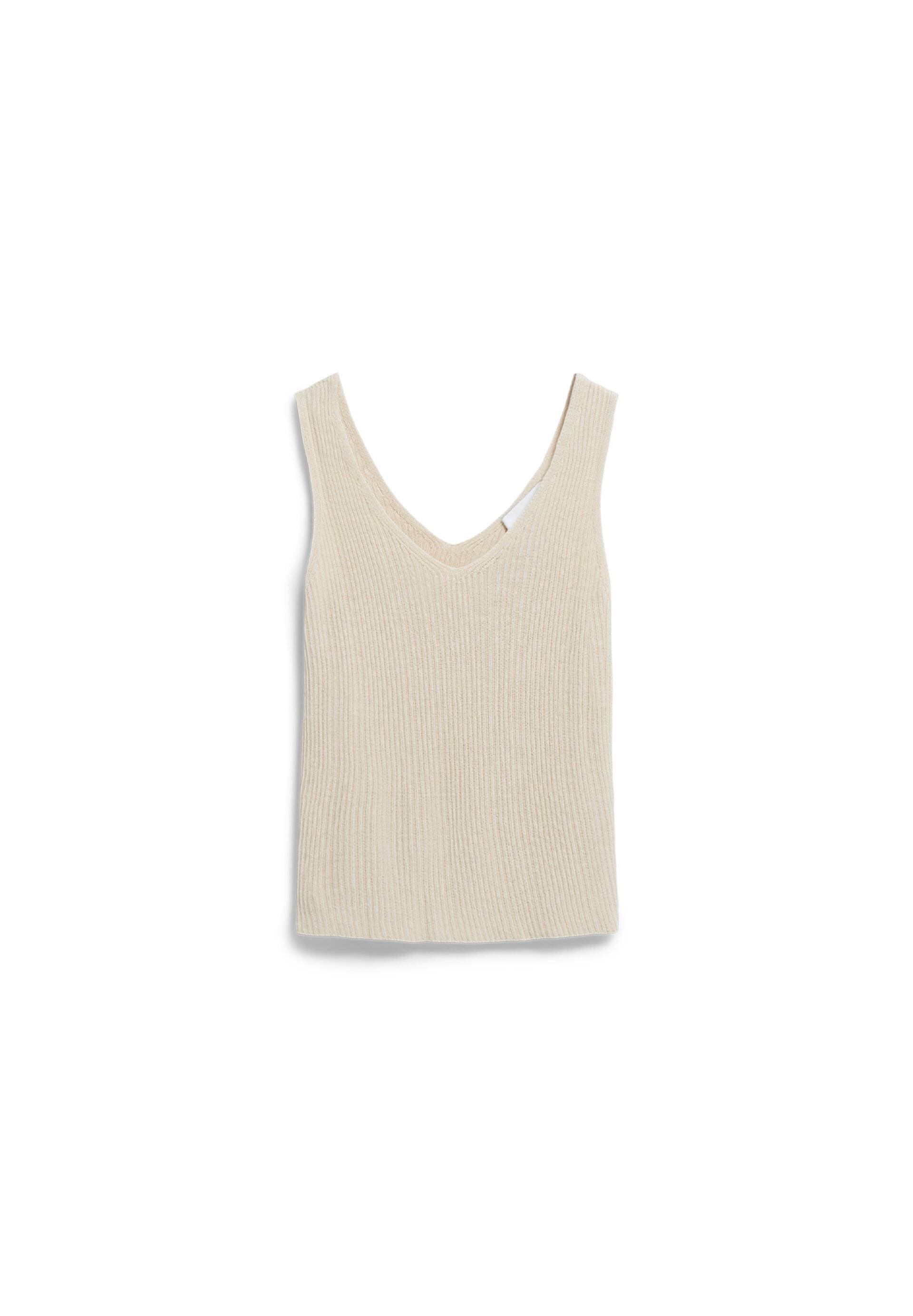 Armedangels - LINEN BLEND KNIT TOP raw white - Gr. - M von Armedangels