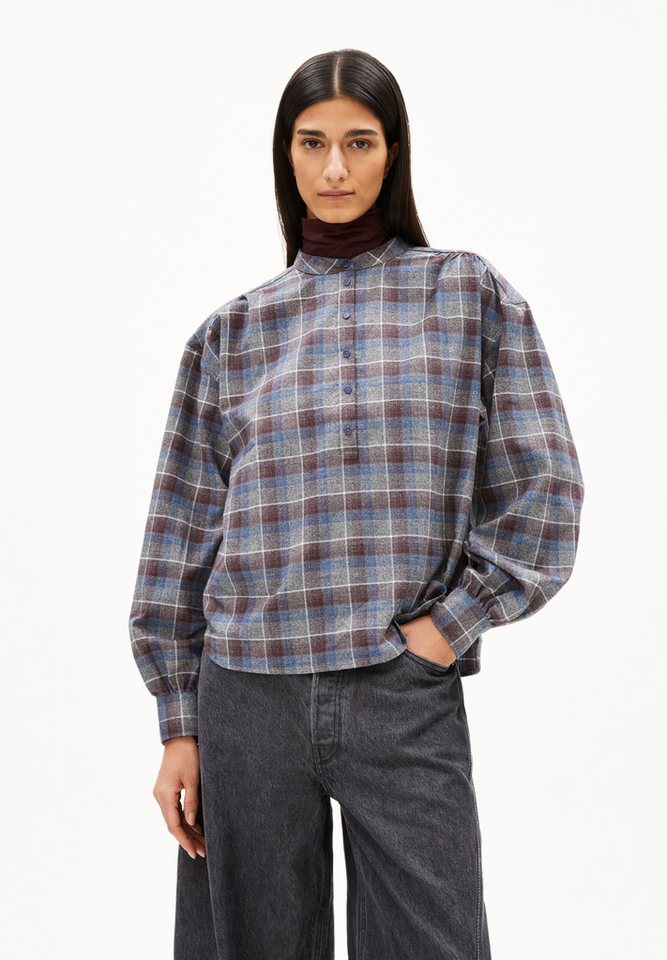 Armedangels Langarmbluse EFINARAA CHECK Bluse aus Bio-Baumwolle Loose Fit Loose Fit von Armedangels