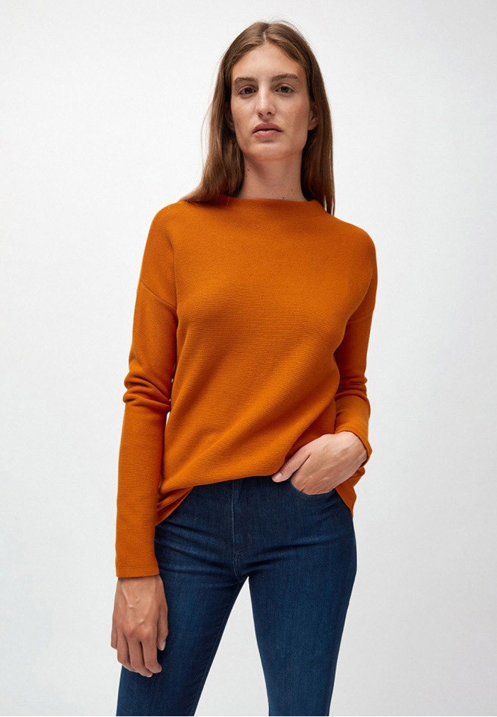 Armedangels Medinaa fairer Strickpullover Pumpkin M von Armedangels