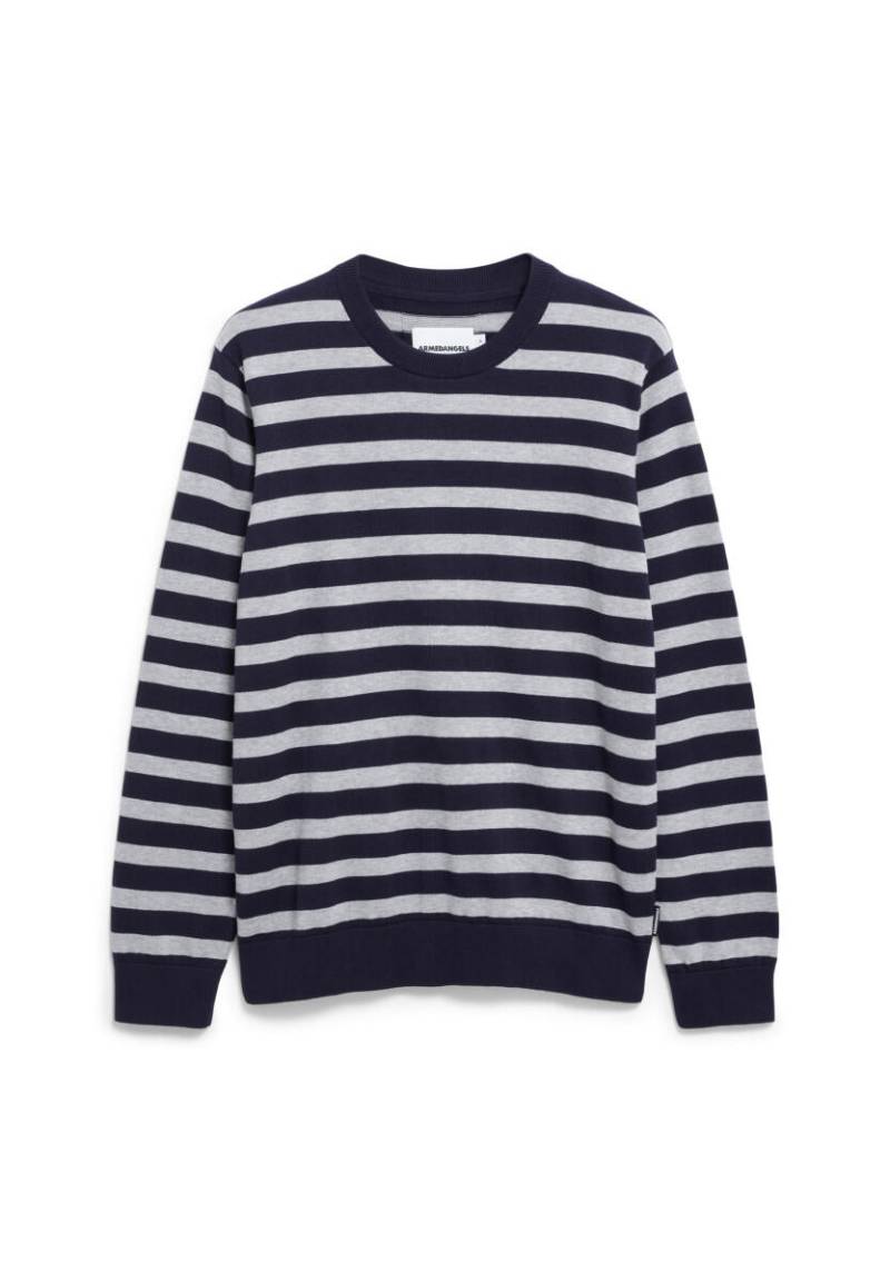 Armedangels - Pullover - Loukaa Fine Stripes blau/grau - Gr. - L von Armedangels
