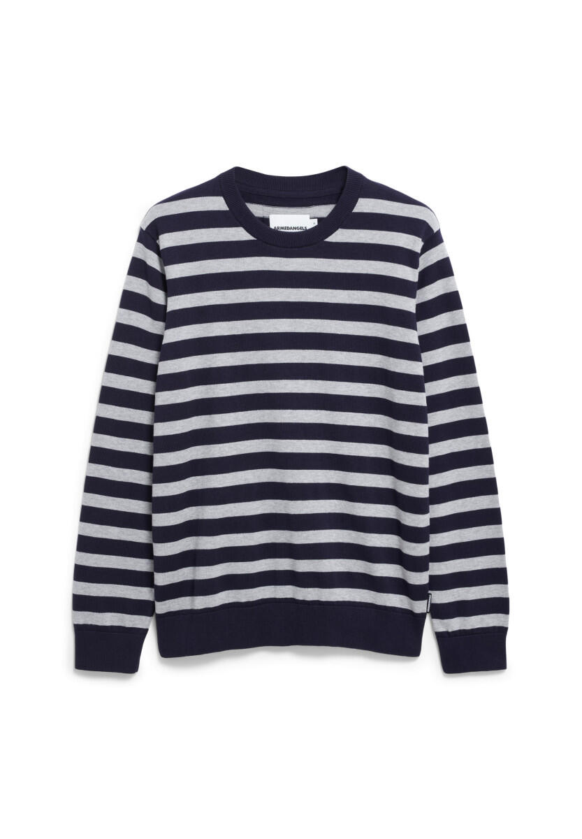 Armedangels - Pullover - Loukaa Fine Stripes blau/grau - Gr. - M von Armedangels