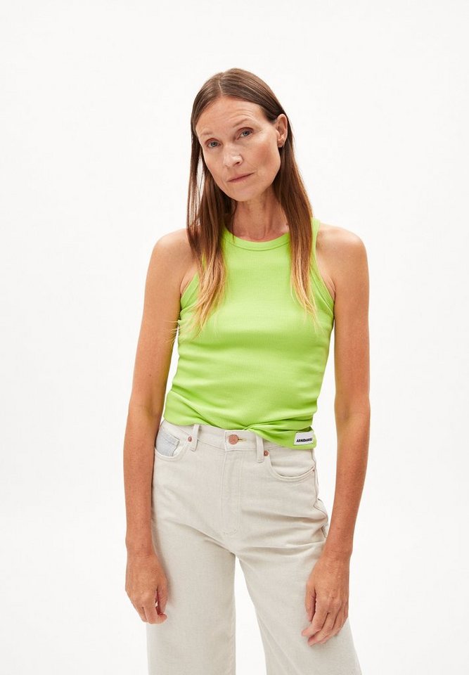 Armedangels Shirttop KANITAA Ripp-Top aus Bio-Baumwoll Mix (Fitted) Rundhalsausschnitt von Armedangels