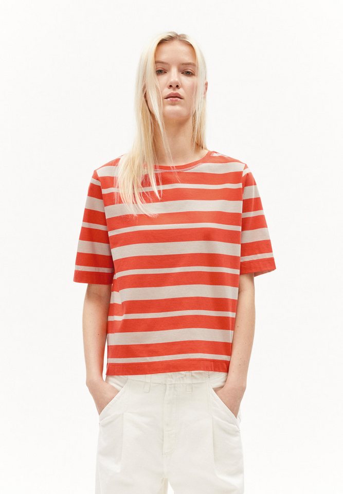 Armedangels T-Shirt FINIAA BLOCK STRIPES Damen (1-tlg) Keine Details von Armedangels