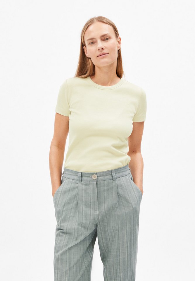 Armedangels T-Shirt KARDAA Ripp-T-Shirt aus Bio-Baumwoll Mix Slim Fit (Slim Fit) Rundhalsausschnitt von Armedangels