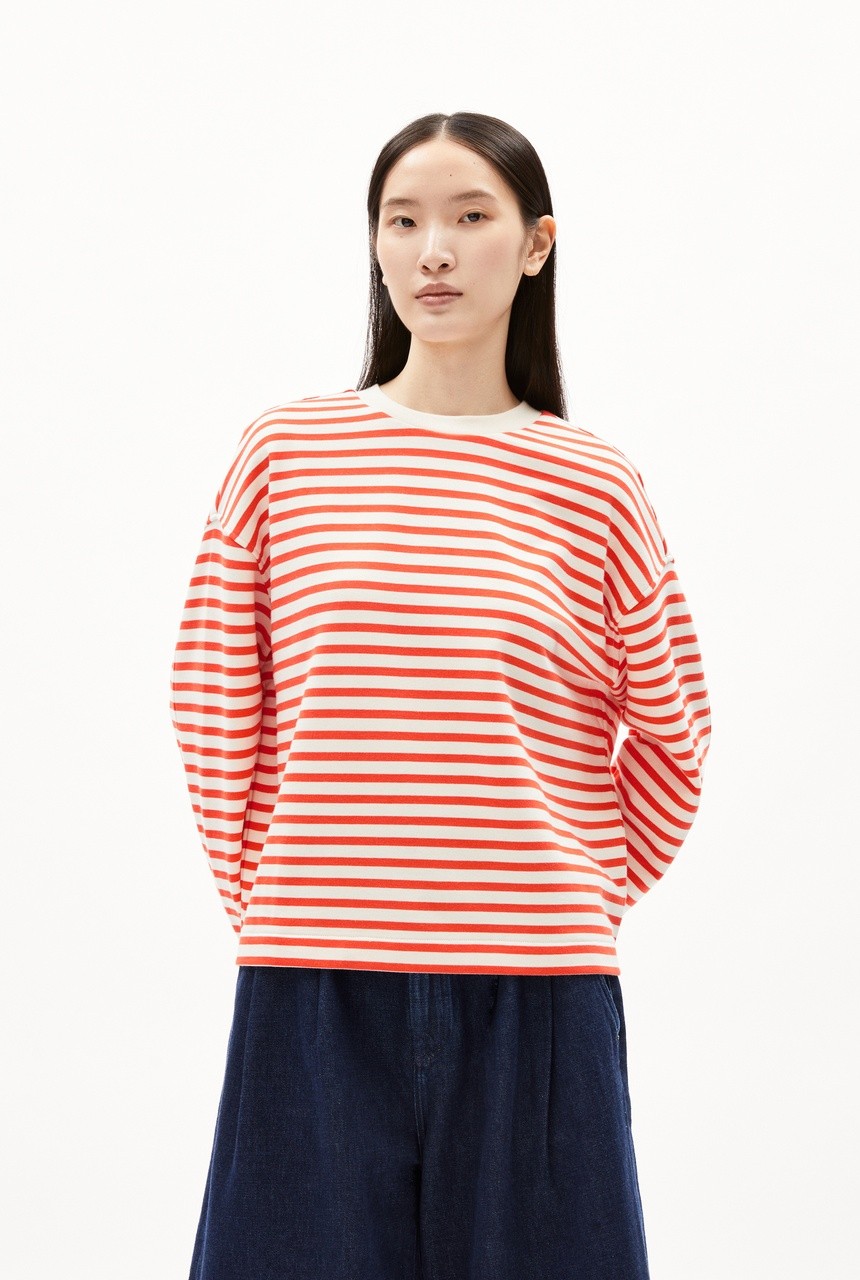 FRANKAA MAARLEN STRIPE | Armedangels | veganes Sweatshirt... L von Armedangels