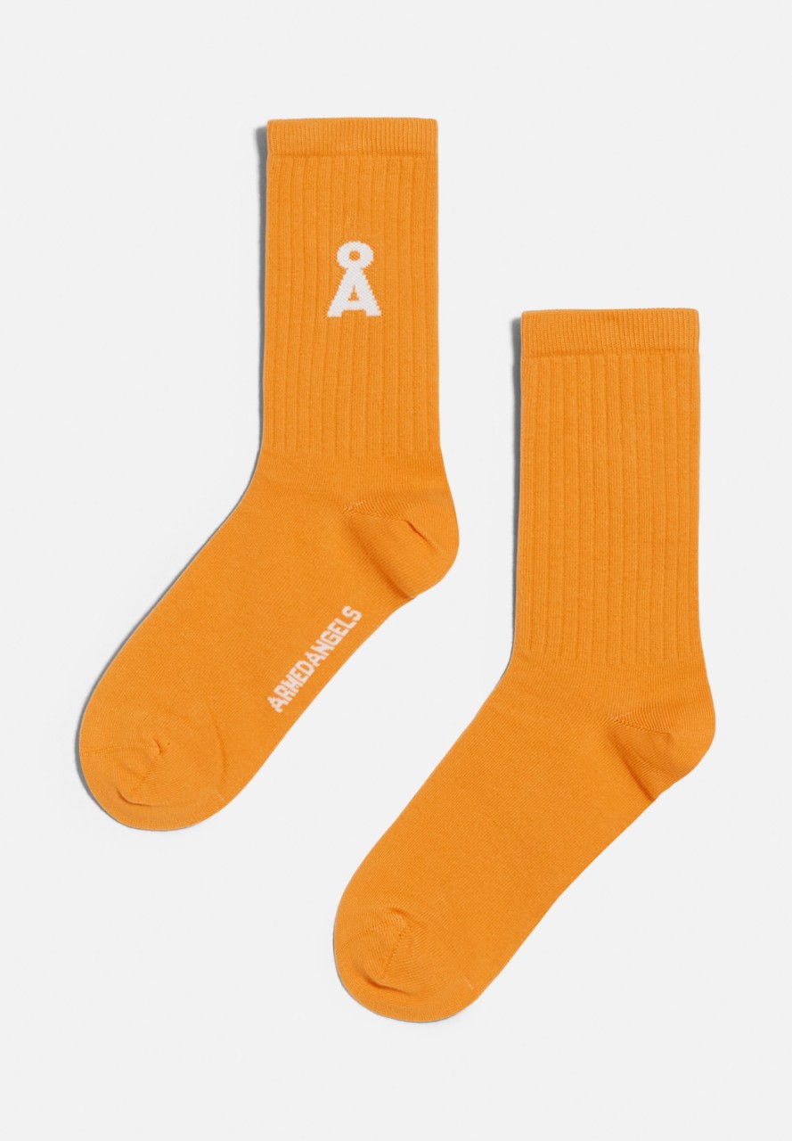 SAAMU BOLD | Armedangels | vegane Socken | hell orange 39-42 von Armedangels