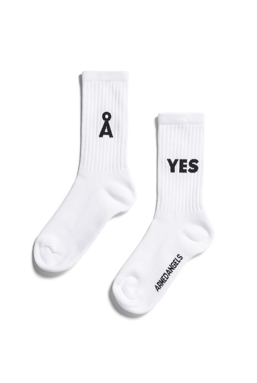 SAAMUS MAAYBE | Armedangels | vegane Socken | white 39-42 von Armedangels