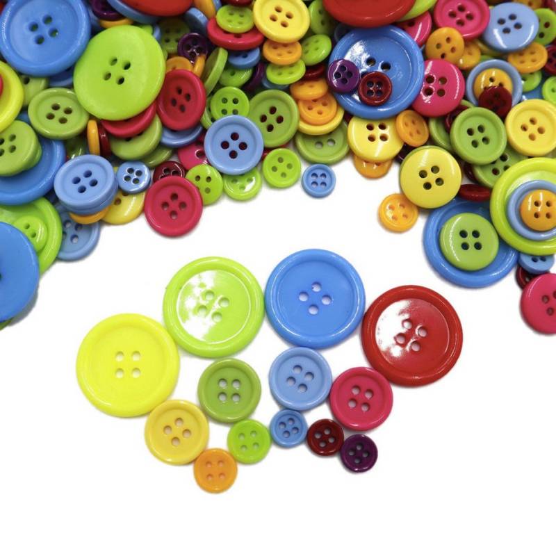 Armena Manschettenknöpfe 900/600 Stück Bunte Knöpfe für Basteln Nähen DIY in verschiedene Größe von Armena