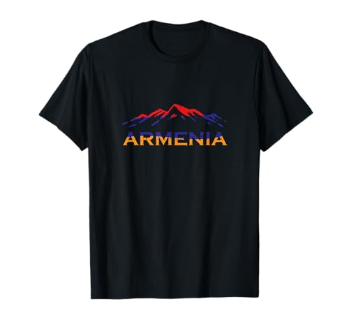 Armenia Armenian Yerevan Ararat USSR Designs Damen und Herren Armenien-Themed T-Shirt Schwarz Klein Klassische Passform Crew-Neck T-Shirt mit Kurzärmeln von Armenia Armenian Yerevan Ararat USSR Designs