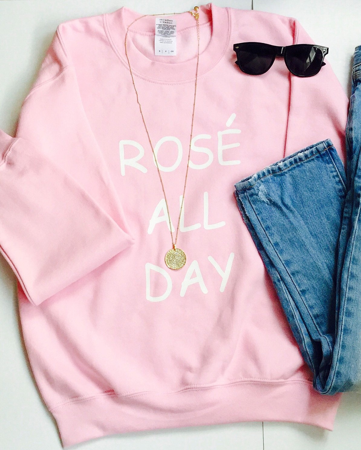 Rose Ganztägig Sweatshirt Rosé Tumblr Pullover Rose Ganztägig Sweatshirt Rosé Tumblr Pullover von ArmiTee