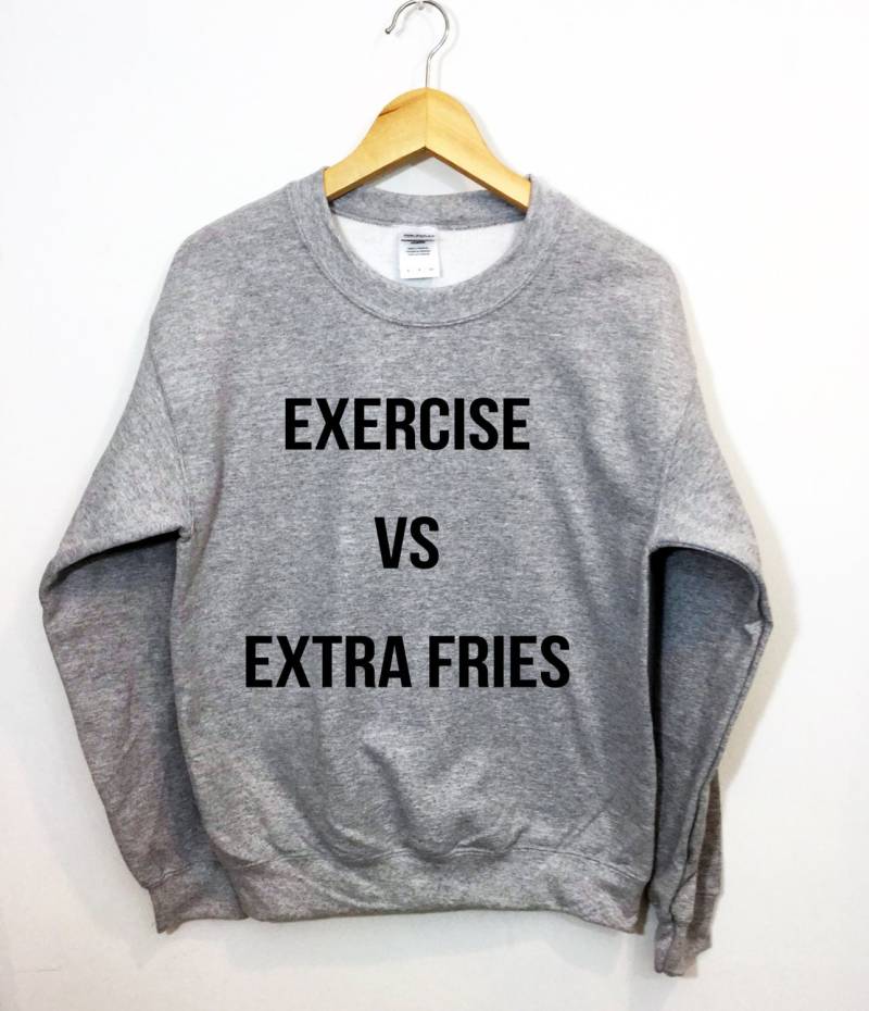 Übung Versus Extra Fries Lustig Tumblr Pullover Übergroße von ArmiTee