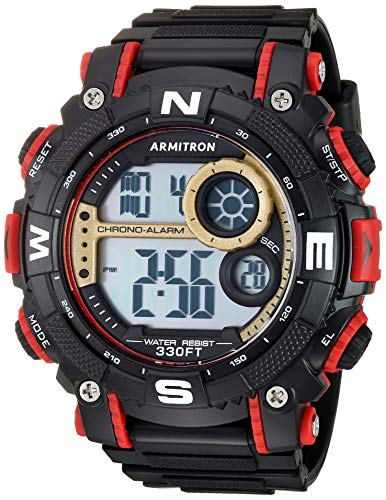 Armitron Sport Men's Digital Chronograph Resin Strap Watch, 40/8284 Black/Red Armitron Sport Men's Digital Chronograph Resin Strap Watch, 40/8284 Black/Red von Armitron
